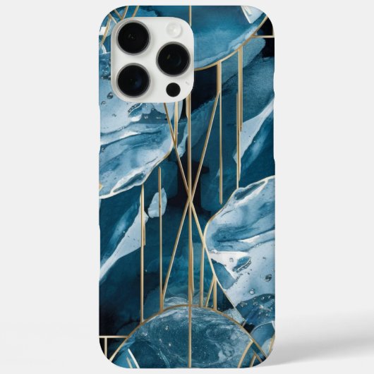 Elegant koper | Vrouwelijk Opulent Blauwgroen Goud Case-Mate iPhone Case (Achterkant)