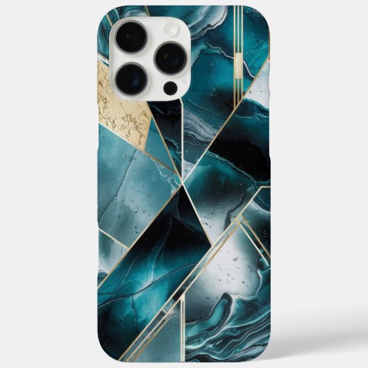 Elegant koper | Vrouwelijk Opulent Blauwgroen Goud Case-Mate iPhone Case (Achterkant)