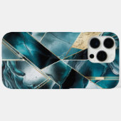 Elegant koper | Vrouwelijk Opulent Blauwgroen Goud Case-Mate iPhone Case (Achterkant (horizontaal))