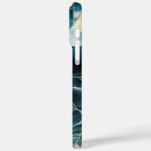 Elegant koper | Vrouwelijk Opulent Blauwgroen Goud Case-Mate iPhone Case (Achterkant / Links)