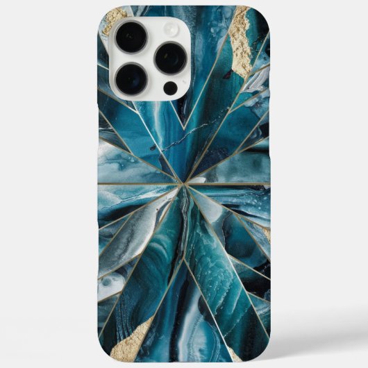 Elegant koper | Vrouwelijk opulent Blauwgroen goud Case-Mate iPhone Case (Achterkant)