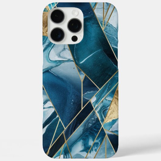 Elegant koper | Vrouwelijk Opulent Blauwgroen Goud Case-Mate iPhone Case (Achterkant)