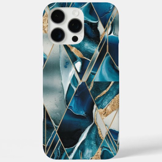 Elegant koper | Vrouwelijk Opulent Blauwgroen Goud Case-Mate iPhone Case (Achterkant)