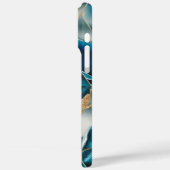 Elegant koper | Vrouwelijk Opulent Blauwgroen Goud Case-Mate iPhone Case (Achterkant / Links)