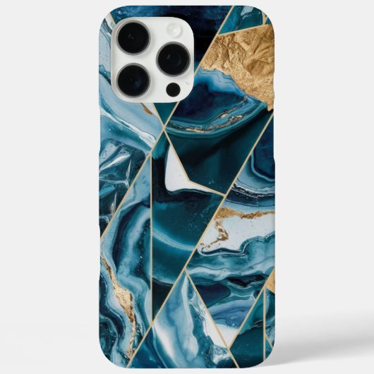 Elegant koper | Vrouwelijk Opulent Blauwgroen Goud Case-Mate iPhone Case (Achterkant)