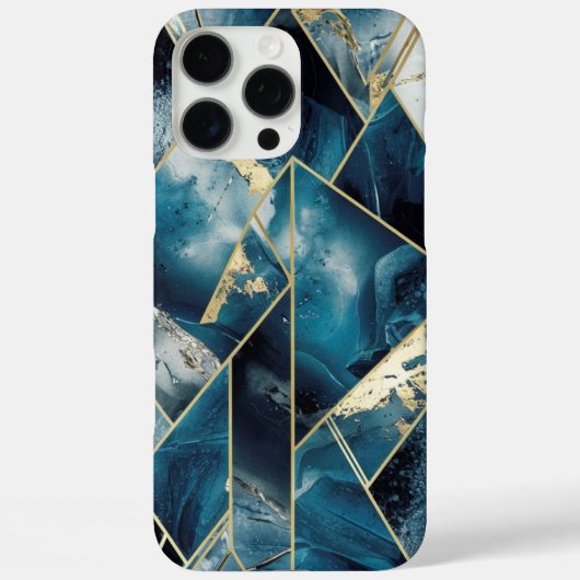 Elegant koper | Vrouwelijk Opulent Blauwgroen Goud Case-Mate iPhone Case (Achterkant)