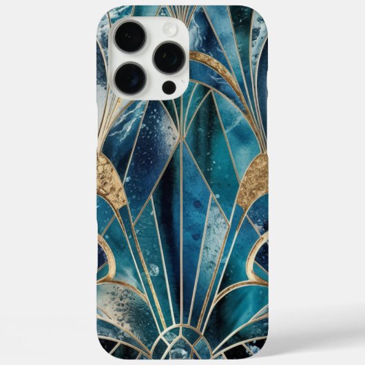Elegant koper | Vrouwelijk Opulent Blauwgroen Goud Case-Mate iPhone Case (Achterkant)