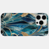 Elegant koper | Vrouwelijk Opulent Blauwgroen Goud Case-Mate iPhone Case (Achterkant (horizontaal))