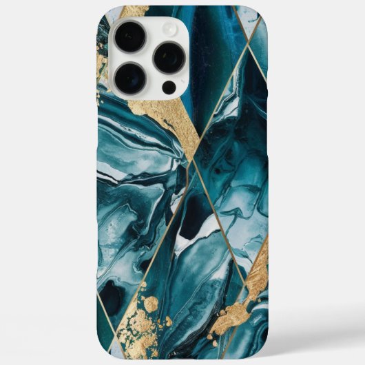 Elegant koper | Vrouwelijk Opulent Blauwgroen Goud Case-Mate iPhone Case (Achterkant)
