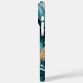 Elegant koper | Vrouwelijk Opulent Blauwgroen Goud Case-Mate iPhone Case (Achterkant / Links)
