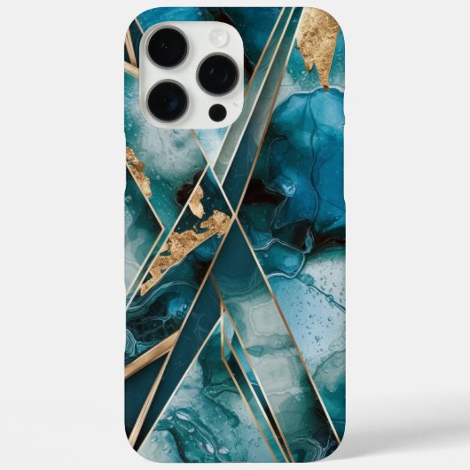 Elegant koper | Vrouwelijk Opulent Blauwgroen Goud Case-Mate iPhone Case (Achterkant)