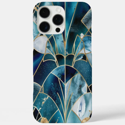 Elegant koper | Vrouwelijk opulent Blauwgroen goud Case-Mate iPhone Case (Achterkant)