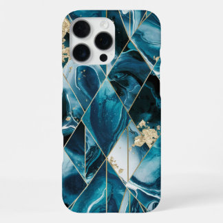 Elegant koper | Vrouwelijk Opulent Blauwgroen Goud iPhone 16 Pro Max Hoesje
