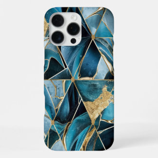 Elegant koper | Vrouwelijk Opulent Blauwgroen Goud iPhone 16 Pro Max Hoesje