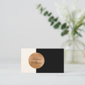 Elegant koperaccent modern minimalistisch visitekaartje (Staand voorkant)