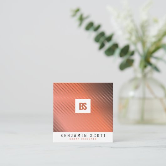 Elegant koperen achtergrond Visitekaartje ontwerp (Staand voorkant)