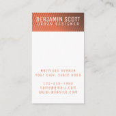 Elegant koperen achtergrond Visitekaartje ontwerp (Achterkant)