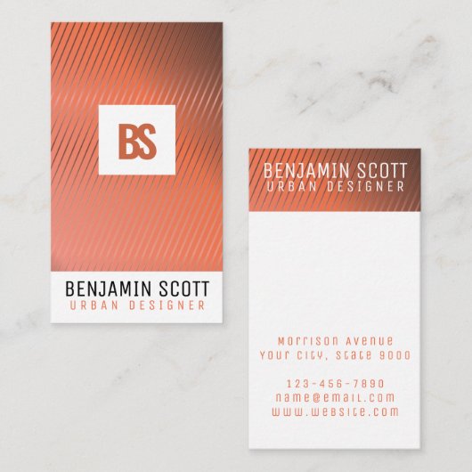 Elegant koperen achtergrond Visitekaartje ontwerp (Voorkant / Achterkant)