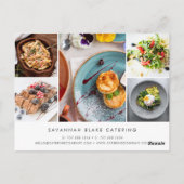 Elegant koperen anananas promotionele fotocollage briefkaart (Achterkant)