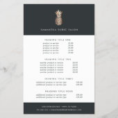 Elegant koperen anananassieprijzen en services flyer (Voorkant)