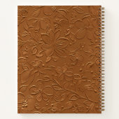 Elegant Koperen Bloem Monogram Spiral Notebook Notitieboek (Achterkant)