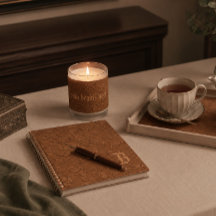 Elegant Koperen Bloem Monogram Spiral Notebook