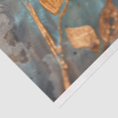 Elegant Koperen Bloemmotief Tissuepapier (Detail)