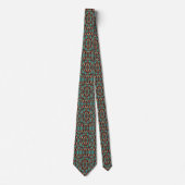 Elegant koperen en turkoois patroon stropdas (Voorkant)