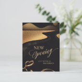 Elegant Koperen Lint NIEUWE Opening Uitnodiging Briefkaart (Staand voorkant)
