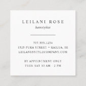 Elegant koperen omhulsel vierkante visitekaartje (Achterkant)