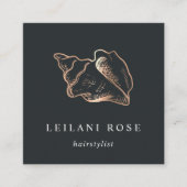 Elegant koperen omhulsel vierkante visitekaartje (Voorkant)