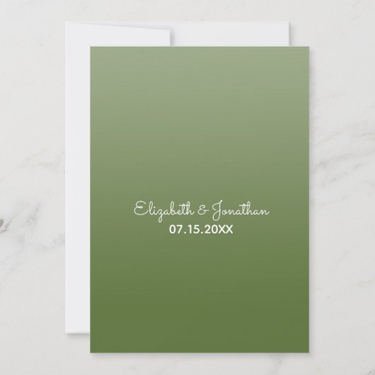 Elegant koperen palm Trees Tropical Beach Wedding Kaart (Achterkant)