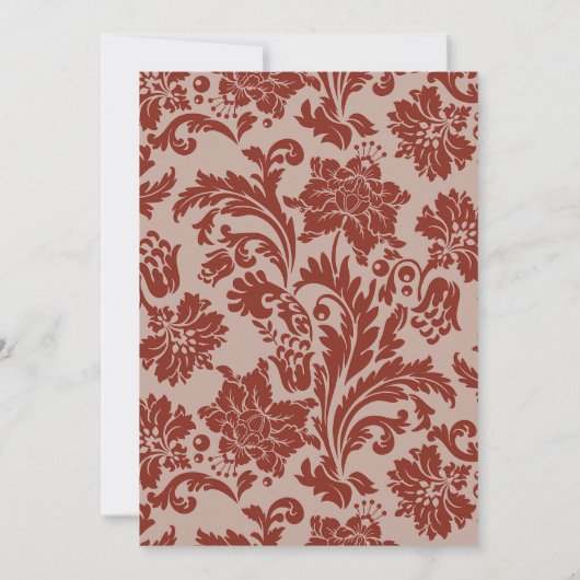 Elegant koperen stuwdamtuitnodiging voor bruiloft kaart (Achterkant)