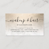 Elegant kopergoud witte marmer make-up & haar visitekaartje (Achterkant)