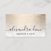 Elegant kopergoud witte marmer make-up & haar visitekaartje (Voorkant)