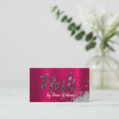 Elegant koperroze glitter druppelt nagels busin visitekaartje (Staand voorkant)