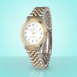 Elegant Koppel Monogram Betrokken Verloving Horloge<br><div class="desc">Geef het geschenk van tijd op uw verloving of huwelijksverjaardag. Maakt een perfect cadeau voor uw verloofde of man / vrouw</div>