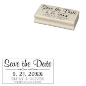 Elegant Koppels Bruiloft Save the Date Rubberstempel (Gestempeld)