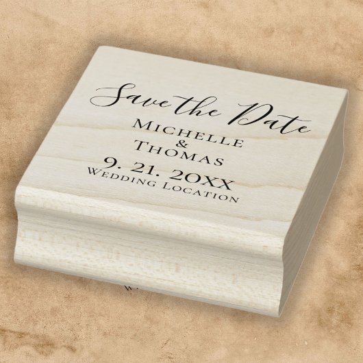 Elegant Koppels Evenement Bruiloft Save the Date Rubberstempel