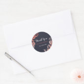 Elegant Koraal en Blauw Dank u Stickers (Envelop)