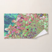 Elegant Koraal en Chartreuse Limelight Hydrangea Bad Handdoek (Handdoek)