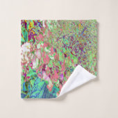 Elegant Koraal en Chartreuse Limelight Hydrangea Bad Handdoek (Wasdoekje)