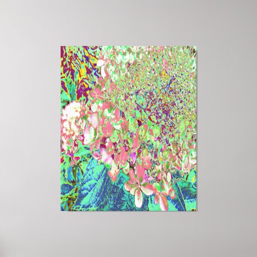 Elegant Koraal en Chartreuse Limelight Hydrangea Canvas Afdruk (Voorkant)