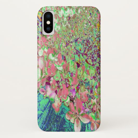 Elegant Koraal en Chartreuse Limelight Hydrangea Case-Mate iPhone Case (Achterkant)