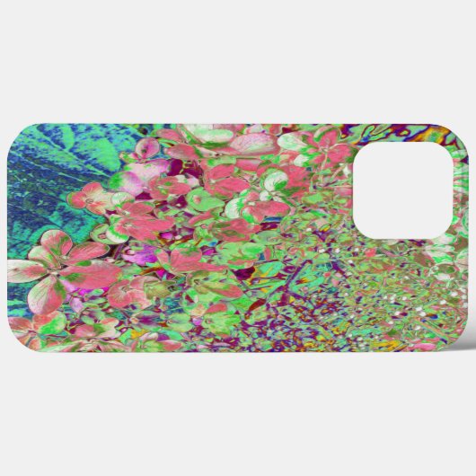 Elegant Koraal en Chartreuse Limelight Hydrangea Case-Mate iPhone Case (Achterkant (horizontaal))
