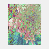 Elegant Koraal en Chartreuse Limelight Hydrangea Fleece Deken (Voorkant)
