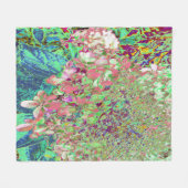 Elegant Koraal en Chartreuse Limelight Hydrangea Fleece Deken (Voorkant (Horizontaal))
