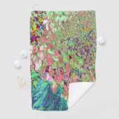 Elegant Koraal en Chartreuse Limelight Hydrangea Golfhanddoek (Insitu)