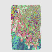 Elegant Koraal en Chartreuse Limelight Hydrangea Golfhanddoek (Voorkant)
