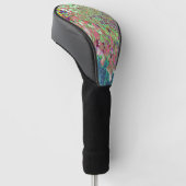 Elegant Koraal en Chartreuse Limelight Hydrangea Golfheadcover (Schuin)